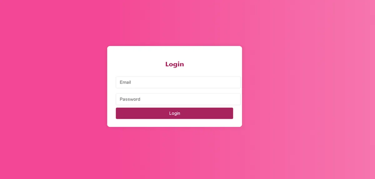 Aesthetic Clinic - login screen