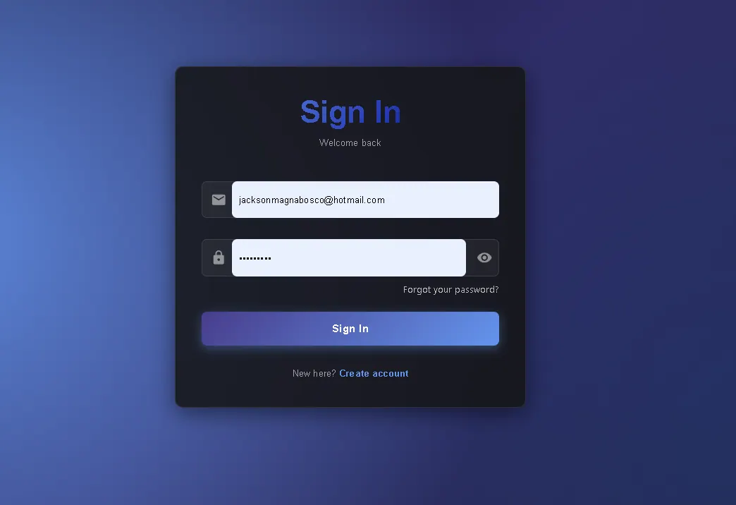 Scalable Product Import System - login screen