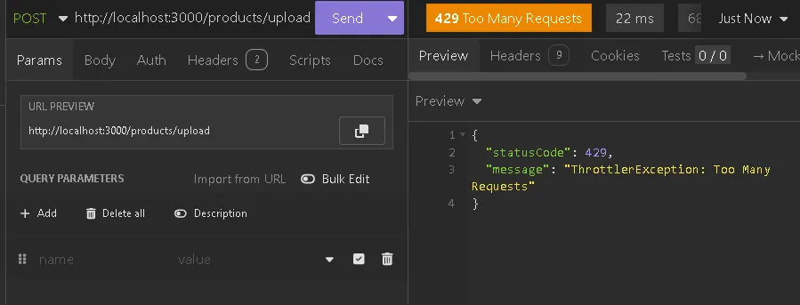 Scalable Product Import System - rate limiting in action