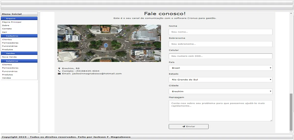 Cronus - contacts screen